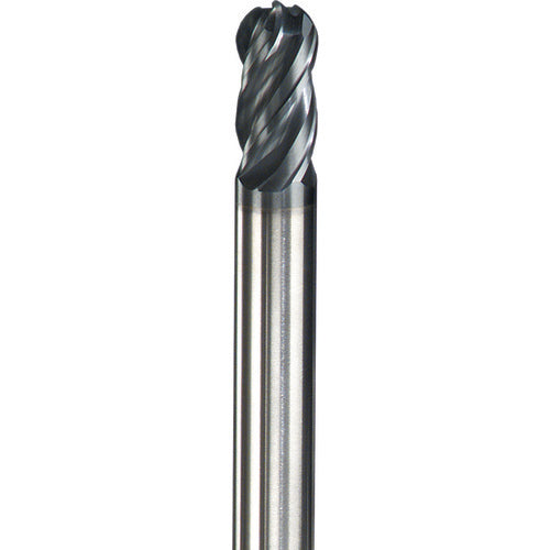 ‎9/16″ Dia. × 9/16″ Shank × 1-1/8″ DOC × 3-1/2″ OAL, Carbide AlTiN, Spiral , 4 Flute, Ballnose End Mill - Exact Industrial Supply