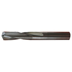 ‎19/64″ Dia. × 0.297″ Shank × 1-1/4″ Flute Length × 2-1/2″ OAL, Stub, 118°, Bright, 2xD Flute, Round Solid Carbide Drill - Exact Industrial Supply