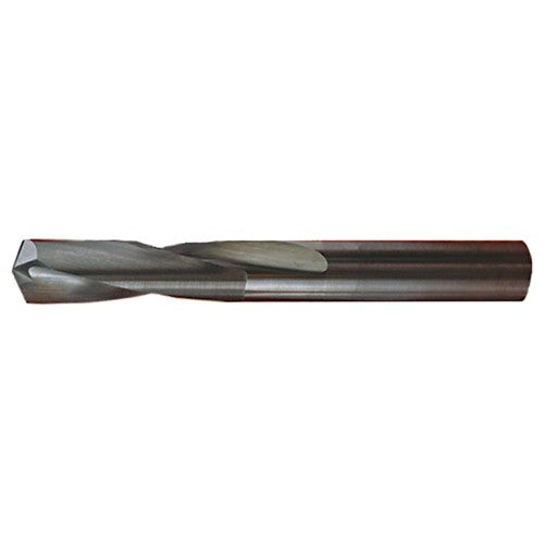 ‎27/32″ Dia. × 0.422″ Shank × 1-1/4″ Flute Length × 2-3/4″ OAL, Stub, 118°, Bright, 2xD Flute, Round Solid Carbide Drill - Exact Industrial Supply