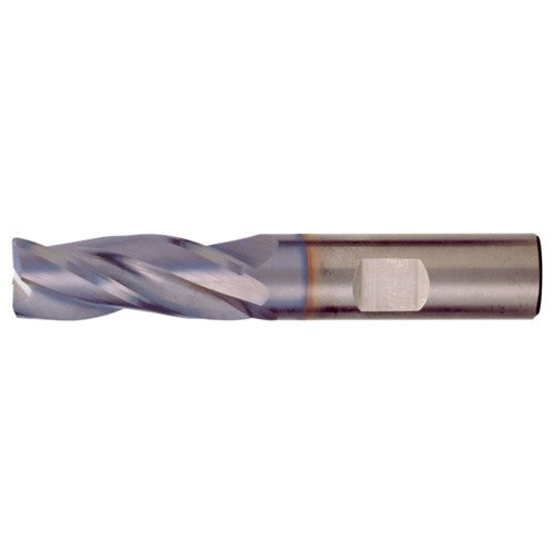 ‎13/32″ × 7/16″ × 9/16″ × 2-1/2″ RHS / RHC Solid Carbide 3-Flute Square End High-Performance End Mill for Steel and Stainless Steel - TiAlN - Exact Industrial Supply