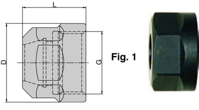 ER16-DIN 6499 Top Clamping Nut-Hex - Makers Industrial Supply