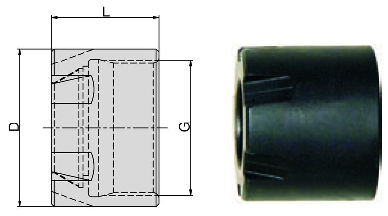 ER20M Top Clamping Nut -Mini - Makers Industrial Supply