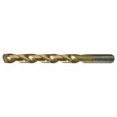 #30 RHS / RHC HSS-CO 8% (M42) 135 Degree Split Point Heavy Duty Cobalt Drill - TiN - Exact Industrial Supply