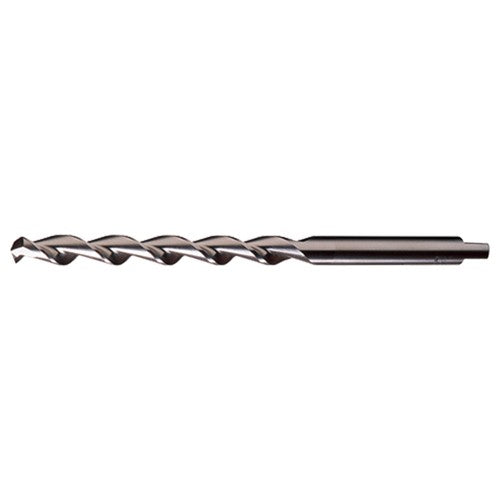 #10 RHS / RHC HSS 118 Degree Notched Point HSS Parabolic Taper Length Drill - Bright - Exact Industrial Supply