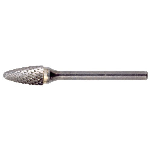 SF-6 Double Cut Solid Carbide Bur-Round Nose Tree Shape