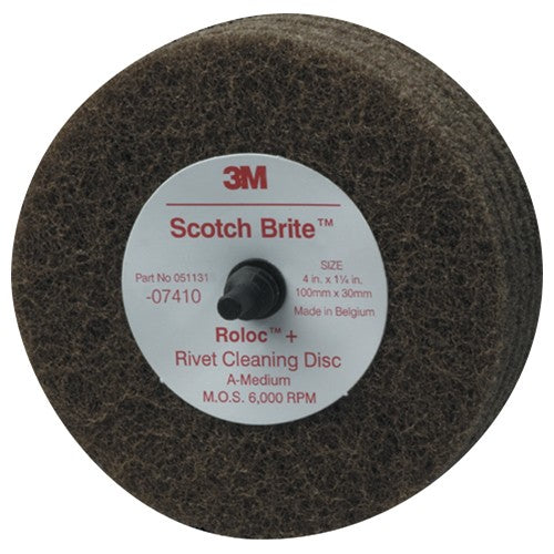 ‎Scotch-Brite Rivet Cleaning Disc 07410 4″ × 1-1/4″ A MED - Makers Industrial Supply