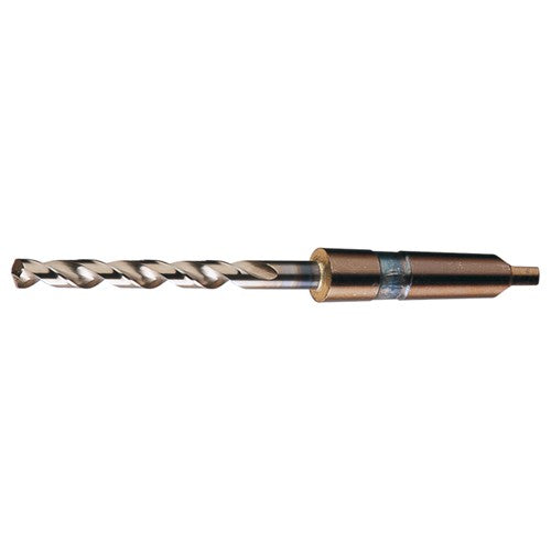 3/8 RHS / RHC HSS-CO 8% (M42) 135 Degree Notched Point Heavy Duty Cobalt Taper Shank Drill - Straw / Gold Oxide