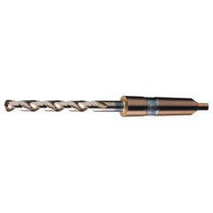 3/8 RHS / RHC HSS-CO 8% (M42) 135 Degree Notched Point Heavy Duty Cobalt Taper Shank Drill - Straw / Gold Oxide