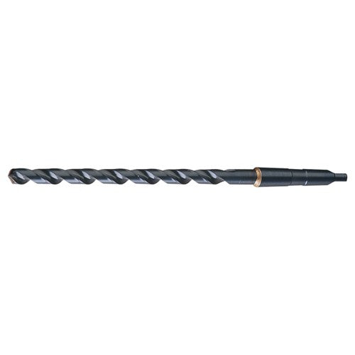 23/32 RHS / RHC HSS 118 Degree Notched Point Heavy Duty Extra Length Taper Shank Drill - Steam Oxide - Exact Industrial Supply