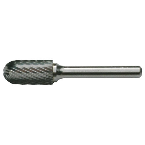 SC-3 Standard Cut Solid Carbide Bur-Cylindrical with Ball Nose - Exact Industrial Supply