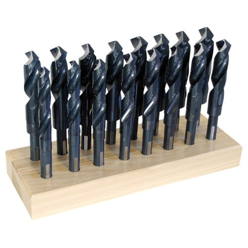 ‎17/32-1 RHS / RHC HSS 118 Degree Split Point 1/2″ Reduced Shank Silver & Deming Drill Set - Steam Oxide