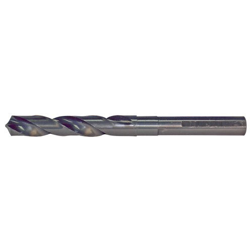 ‎1-1/4 RHS / RHC HSS 118 Degree Radial Point Silver & Deming Reduced Shank Drill - Steam Oxide - Exact Industrial Supply