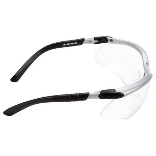 ‎3M BX Protective Eyewear 11380-00000-20 Clear Anti-Fog Lens Silver/Black Frame - Makers Industrial Supply