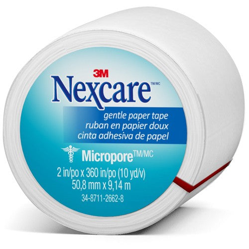 Nexcare Micropore Paper First Aid Tape 530-P1/2 2″ × 10 yds Wrapped - Makers Industrial Supply