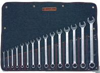 Wright Tool Fractional Combination Wrench Set -- 15 Pieces; 12PT Chrome Plated; Includes Sizes: 5/16; 3/8; 7/16; 1/2; 9/16; 5/8; 11/16; 3/4; 13/16; 7/8; 15/16; 1; 1-1/16; 1-1/8; 1-1/4"; Grip Feature - Makers Industrial Supply