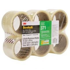 72MMX50MM 371 CLR BOX SEALING TAPE - Makers Industrial Supply