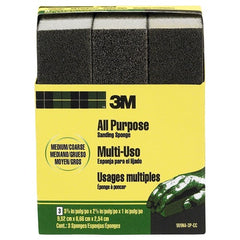 ‎3M General Purpose Sanding Sponge 909NA-3P-CC 3 3/4″ × 2 5/8″ × 1″ Dual Grit Medium/Coarse - Makers Industrial Supply