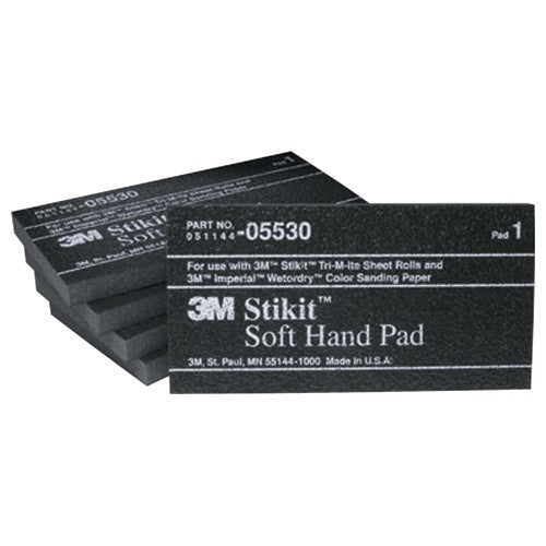 ‎3M Stikit Soft Hand Pad 05530 2-3/4″ × 5-1/2″ × 3/8″ - Makers Industrial Supply