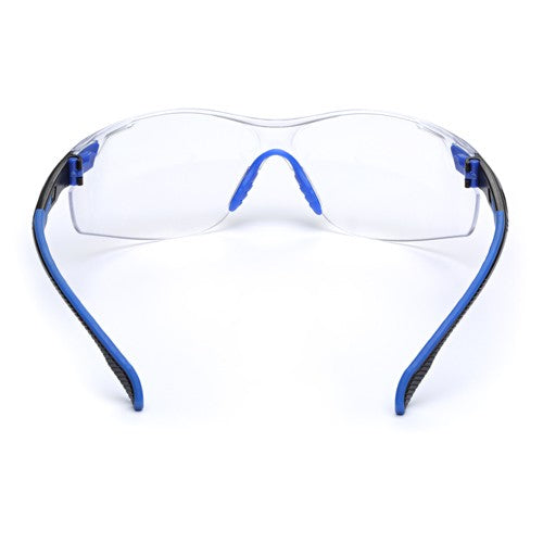 3M Solus 1000-Series Safety Glasses S1101SGAF Black/Blue Clear Scotchgard Anti-Fog Lens - Makers Industrial Supply