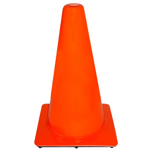 3M 18″ PVC Non Reflective Traffic Safety Cone 90128H1-C Orange - Makers Industrial Supply