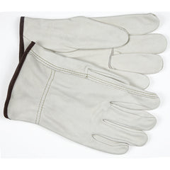 Full Leather/Straight Thumb 3203 Unlined Drivers Gloves - Size Large - Makers Industrial Supply