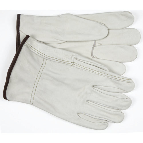 Full Leather/Straight Thumb 3203 Unlined Drivers Gloves - Size Medium - Makers Industrial Supply