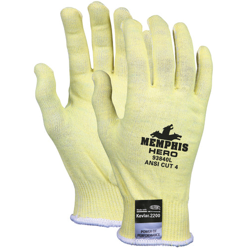 MCR Safety Cut Pro Hero Gloves - 13 Gauge Kevlar / Stainless Steel / Spandex - Uncoated Fiber - Size X-Large - Makers Industrial Supply