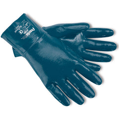 Predalite Gloves - Light Fully Coated Nitrile - Interlock Liner - PVC Coated Safety Cuff - Size Medium - Makers Industrial Supply