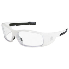 Safety Glasses - White Frame-Clear Lens - SR1 Style - Makers Industrial Supply