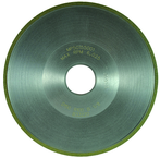 6 x 3/4 x 1-1/4'' - 1/8'' Abrasive Depth - 150 Grit - 45 Degree Angle Type 15V9 Diamond Dish Wheel - Makers Industrial Supply