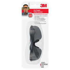 3M Flat Temple Eyewear Anti-Scratch 47011H1-DC Black/Gray Gray Lens - Makers Industrial Supply