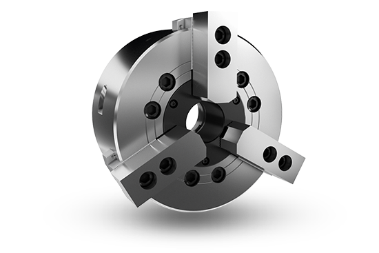 Auto Strong NL-A Series 3-jaw long stroke through-hole power chuck (adapter included) - Part # NL-10A8 - Exact Industrial Supply