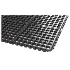 3' x 3' x 5/8" Thick Drainage Mat - Black - Makers Industrial Supply