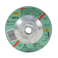 ‎3M Green Corps Cutting/Grinding Wheel T27 4-1/2″ × 1/8″ × 5/8-11 Internal 36 Grit - Makers Industrial Supply