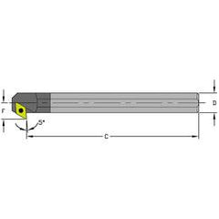 A08M SDXCR2 Steel Boring Bar w/Coolant - Makers Industrial Supply