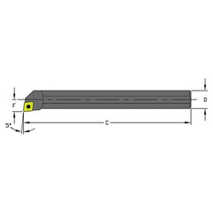 Indexable Coolant Thru Boring Bar-A05G SCLPR1.8 5/16″ SH