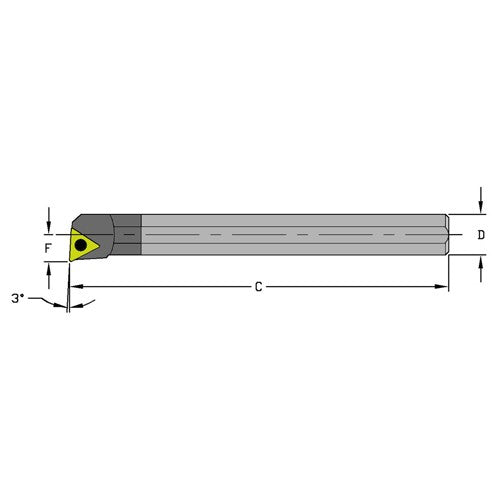 Indexable Coolant-Thru Boring Bar-E16T-STUCR3 1″ SH - Exact Industrial Supply