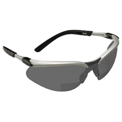 ‎3M BX Reader Protective Eyewear 11378-00000-20 Gray Lens Silver Frame +2.0 Diopter - Makers Industrial Supply