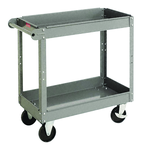 24"W x 36"D x 32"H Service Cart w/16 GA Posts, 5" Dia. Casters Powder Coat Finish - Makers Industrial Supply