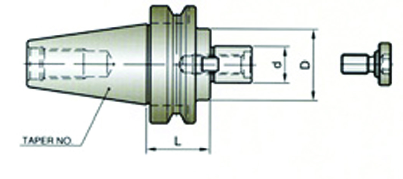 1-1/2 BT50 SHELL MILL HLDR EM - Makers Industrial Supply