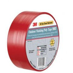 List 5903 50" x 60 yds Outdoor Masking Poly Tape - Red - Makers Industrial Supply