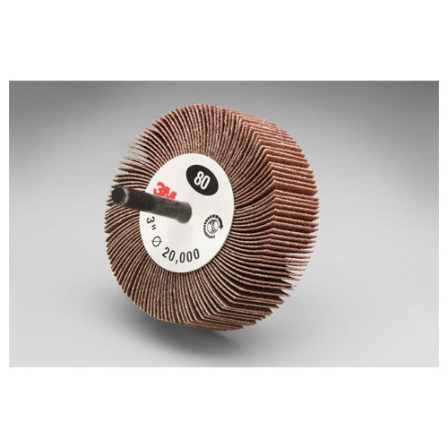 3M Flap Wheel 244D Type 83 3″ × 1/2″ × 1/4″ 80 X-weight - Makers Industrial Supply