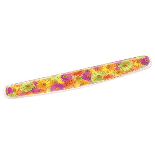 3M Gel Wrist Rest WR308DS Clear Gel Design Compact Size Daisy 2.75″ × 18″ x .75″ - Makers Industrial Supply