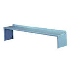 Shelf Riser for Work Bench 48"W x 10-1/2"H made of 14 GA w/Rear Flange as Stop - Makers Industrial Supply