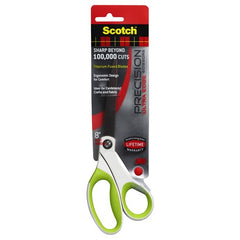 Scotch Precision Ultra Edge 8″ Bent Scissor 1458TBG Green - Makers Industrial Supply